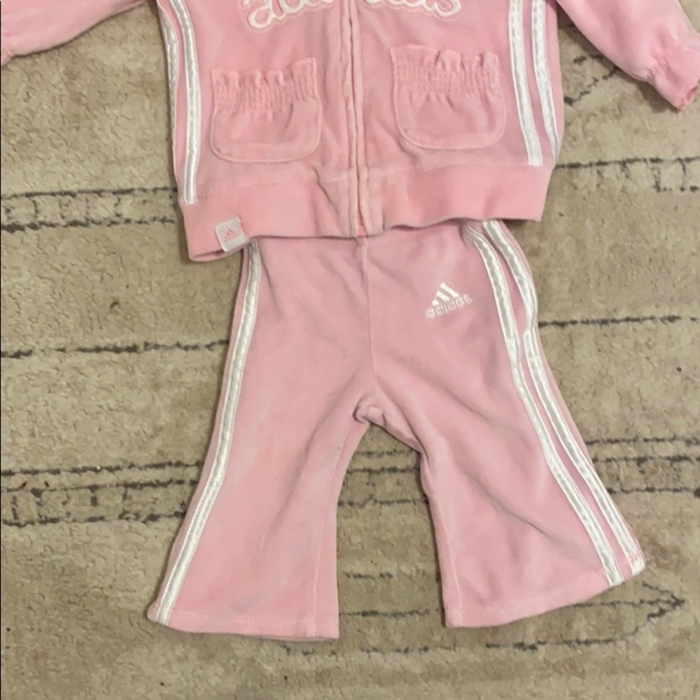 Baby girls adidas velvet track suit - Picture 3 of 6